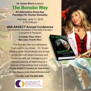 Dr. Susan Block to present the Bonobo Way at AASECT 2016